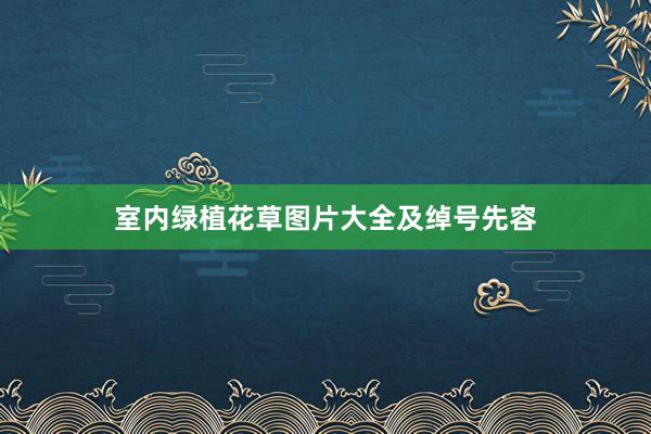 室内绿植花草图片大全及绰号先容